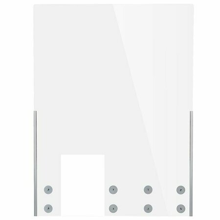 BON CHEF 90151 36'' x 48'' Clear Acrylic Mounted Safety Shield with Point of Sale Window 20190151